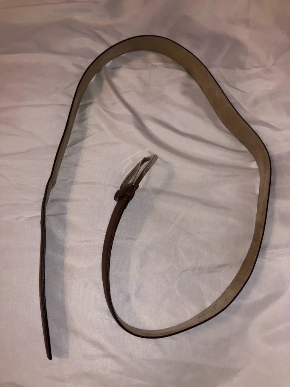 Brioni Men's Brown Leather Belt Size 38 100 Handmade In Italy Silver Buckle